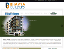 Tablet Screenshot of bhavyabuilders.com